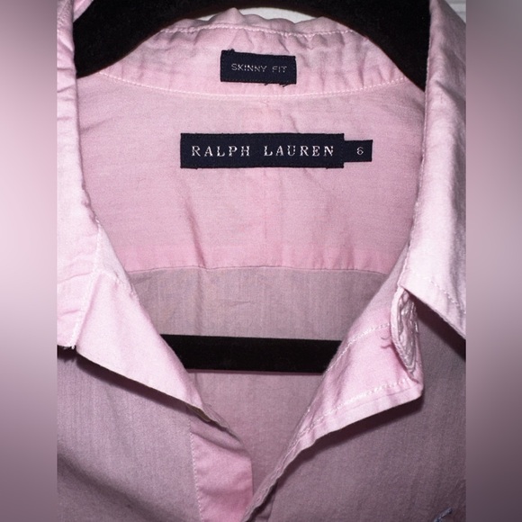 Authentic 90s Ralph Lauren pink cotton blouse / light pink. Perfect condition. - Picture 2 of 6